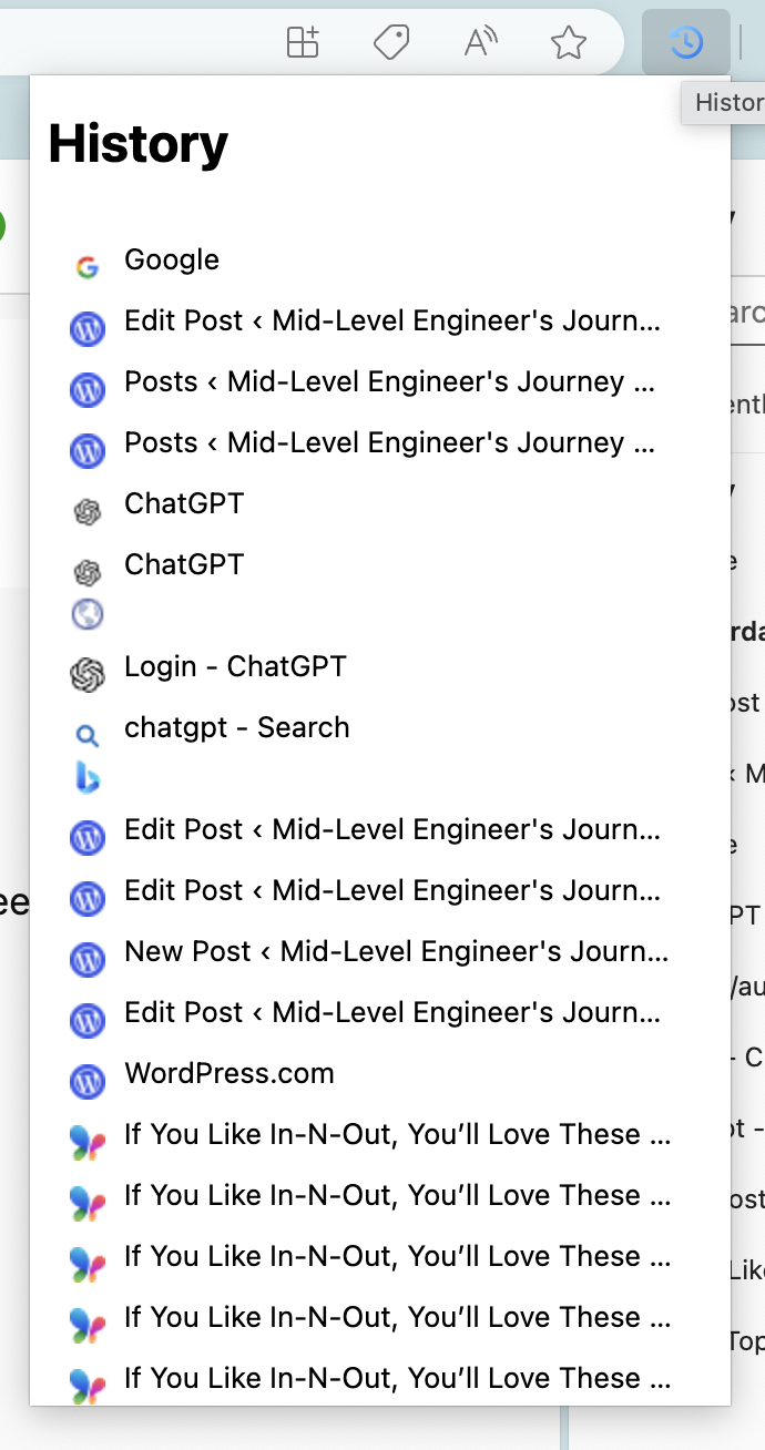 Search History Css Examples Display Browsing History nicely in Edge Extension – CSS – – Journey of ...